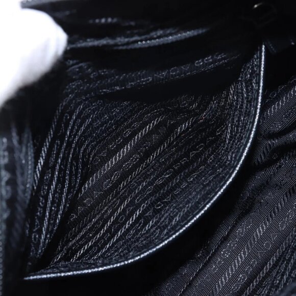 Prada Tessuto Nylon Leather Shoulder Bag Black - Picture 7 of 16